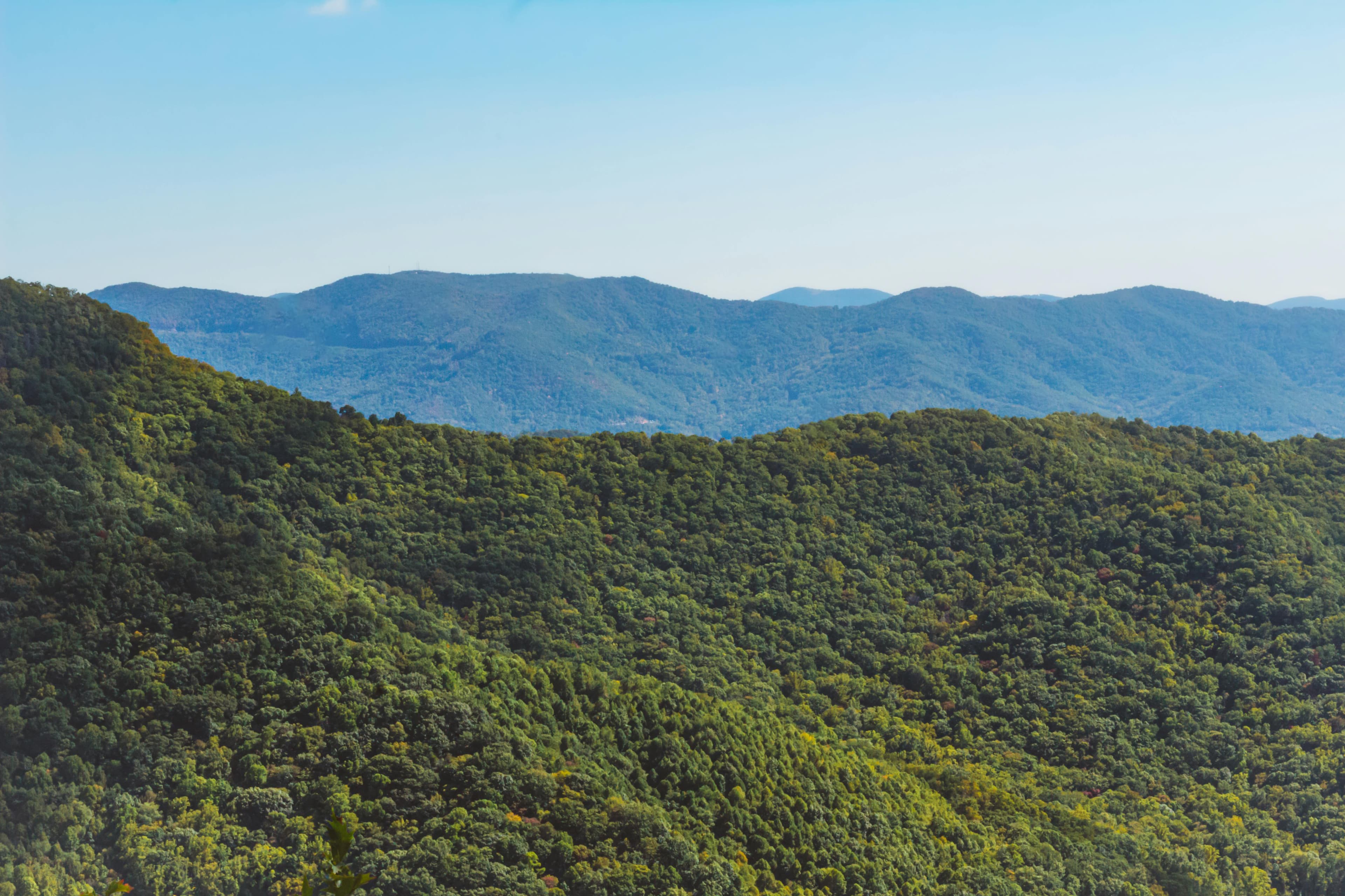 Blue Ridge Mountains overlooking Asheville, NC